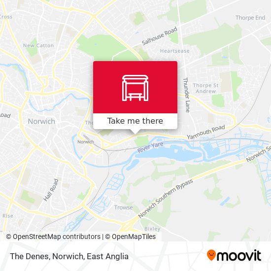 The Denes, Norwich map