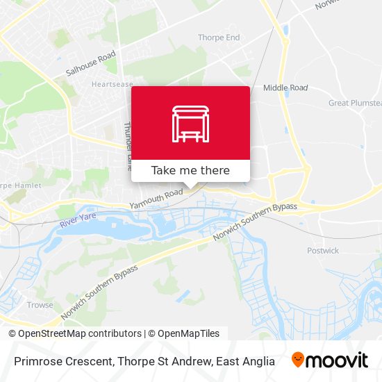 Primrose Crescent, Thorpe St Andrew map