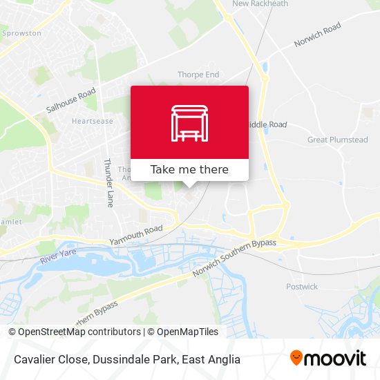 Cavalier Close, Dussindale Park map