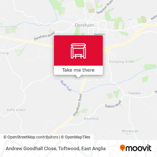 Andrew Goodhall Close, Toftwood map