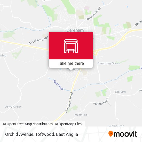 Orchid Avenue, Toftwood map