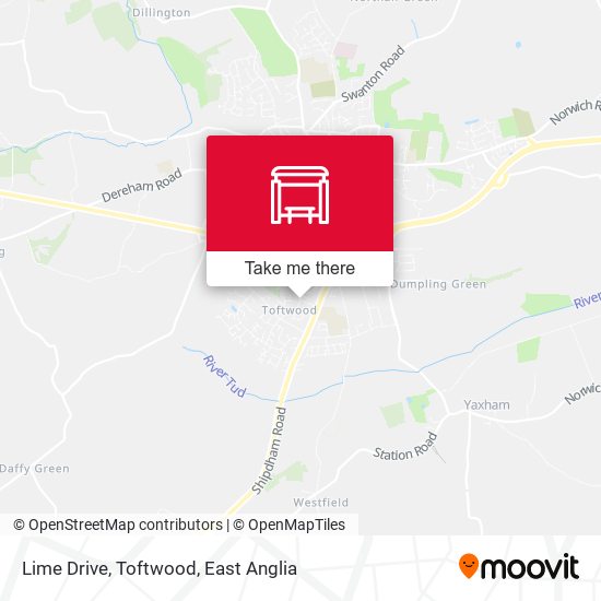 Lime Drive, Toftwood map