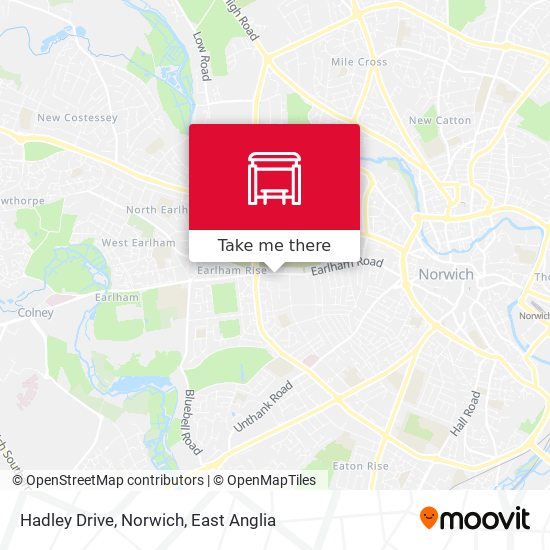 Hadley Drive, Norwich map