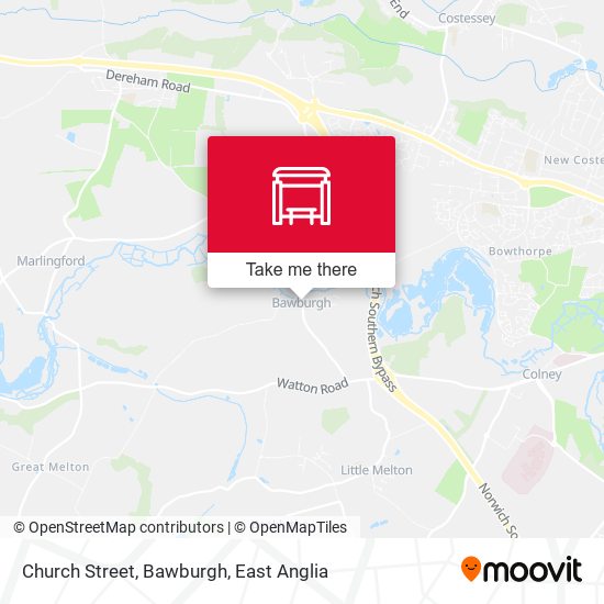 Church Street, Bawburgh map