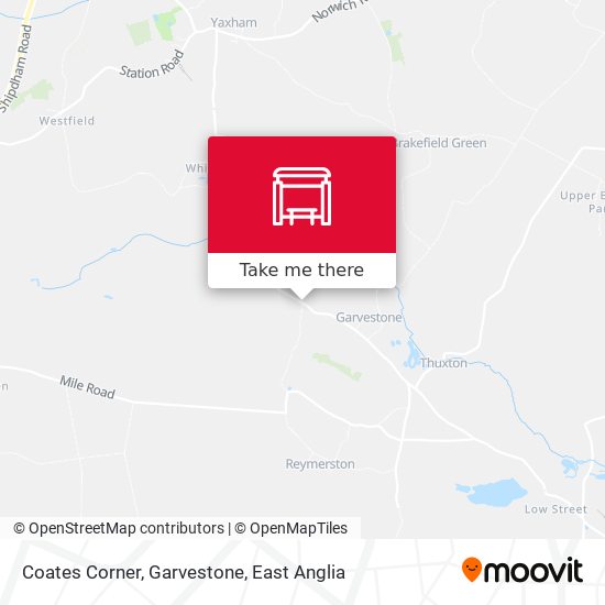 Coates Corner, Garvestone map