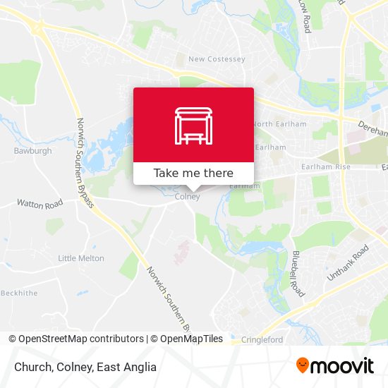 Church, Colney map