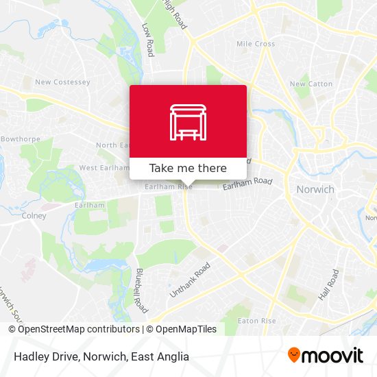 Hadley Drive, Norwich map