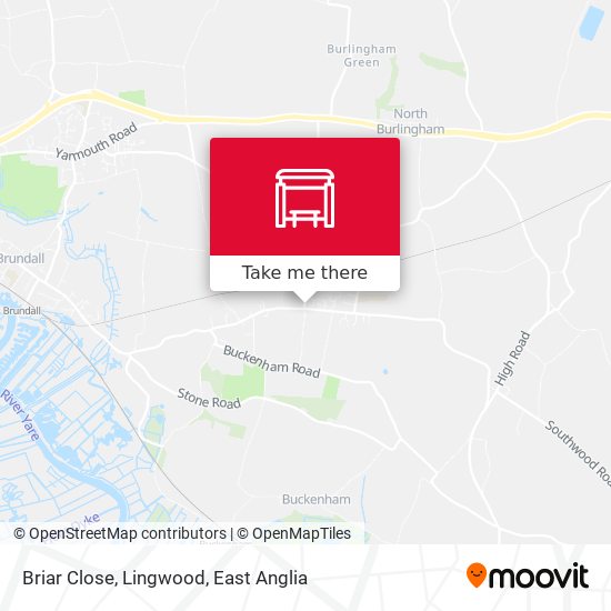 Briar Close, Lingwood map