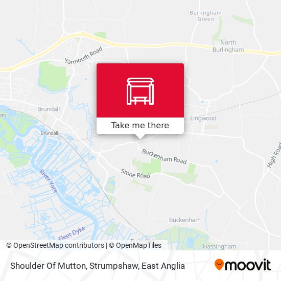 Shoulder Of Mutton, Strumpshaw map