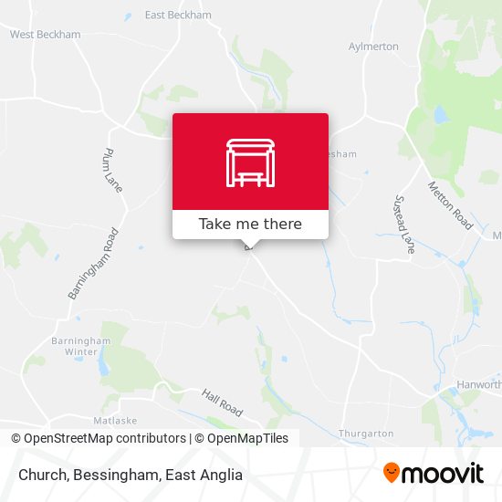 Church, Bessingham map
