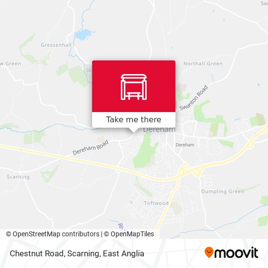 Chestnut Road, Scarning map