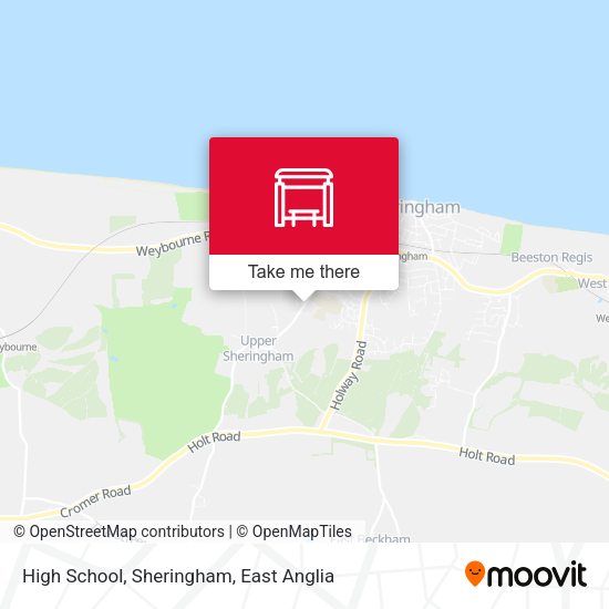 High School, Sheringham map