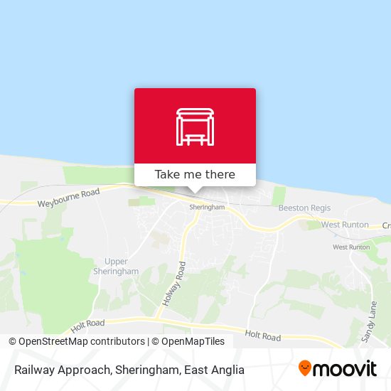Railway Approach, Sheringham map