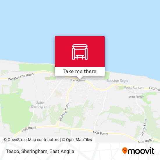 Tesco, Sheringham map