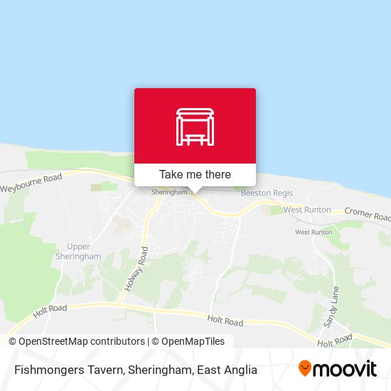 Fishmongers Tavern, Sheringham map