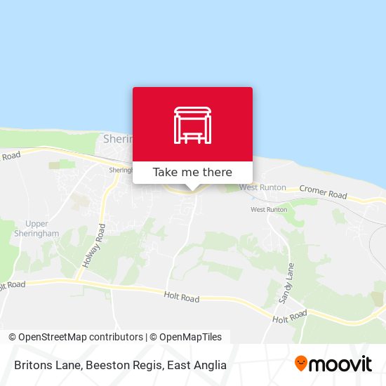 Britons Lane, Beeston Regis map
