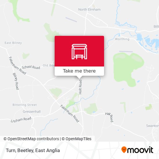 Turn, Beetley map