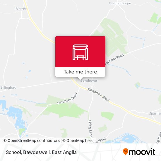 School, Bawdeswell map