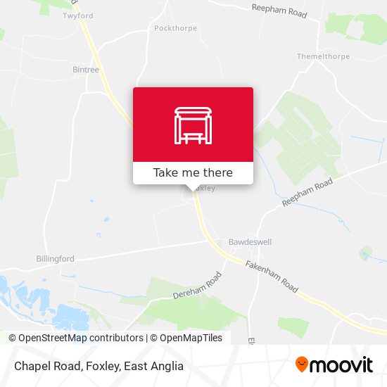 Chapel Road, Foxley map