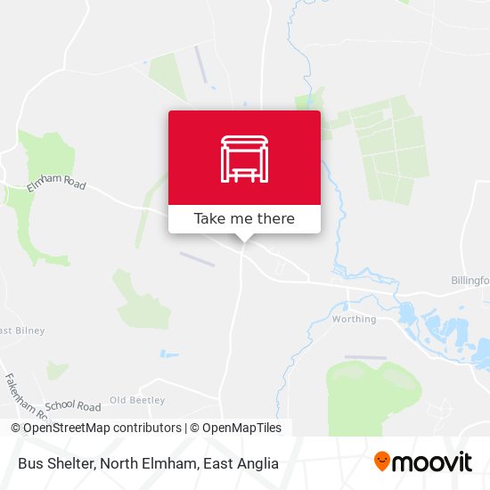 Bus Shelter, North Elmham map