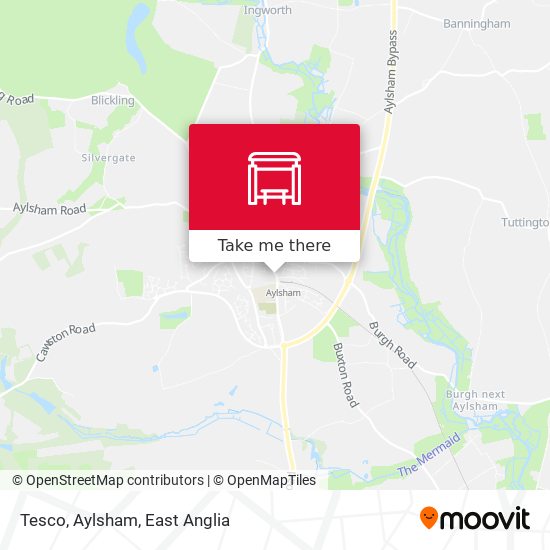 Tesco, Aylsham map