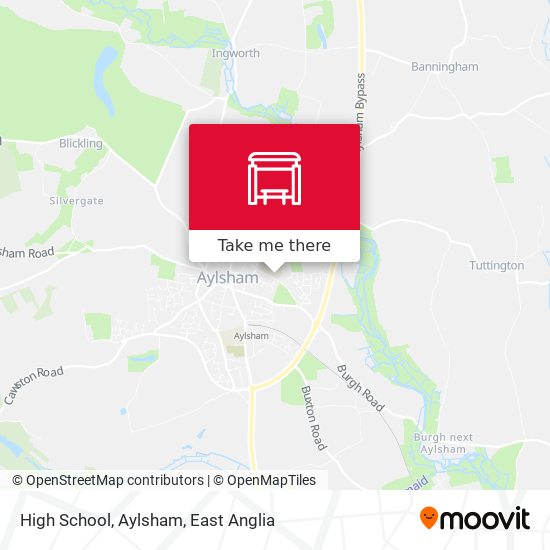 High School, Aylsham map