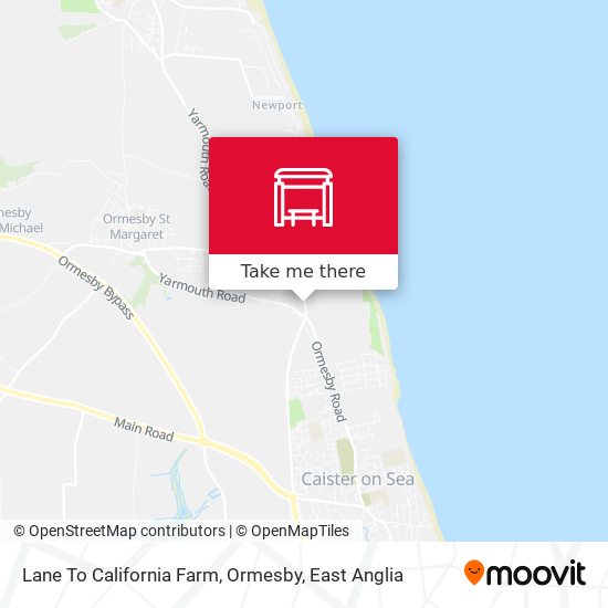 Lane To California Farm, Ormesby map