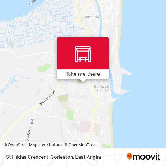 St Hildas Crescent, Gorleston map