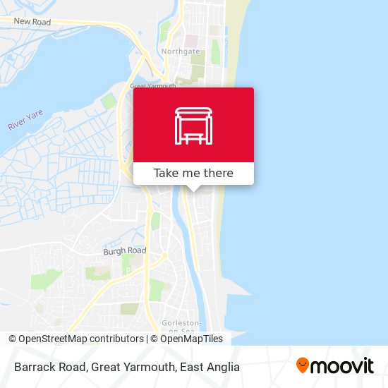 Barrack Road, Great Yarmouth map