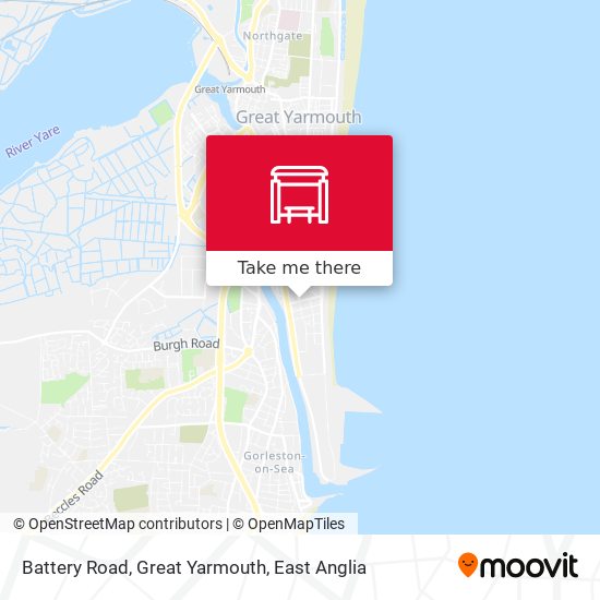 Battery Road, Great Yarmouth map