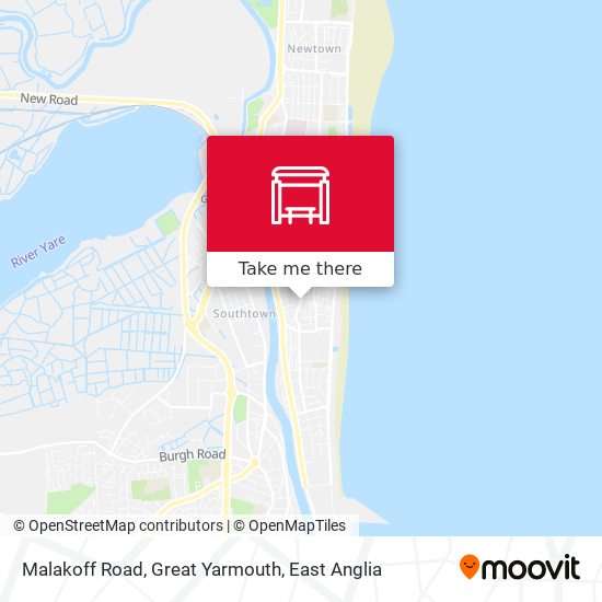 Malakoff Road, Great Yarmouth map