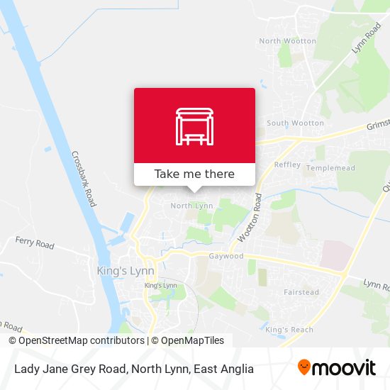Lady Jane Grey Road, North Lynn map