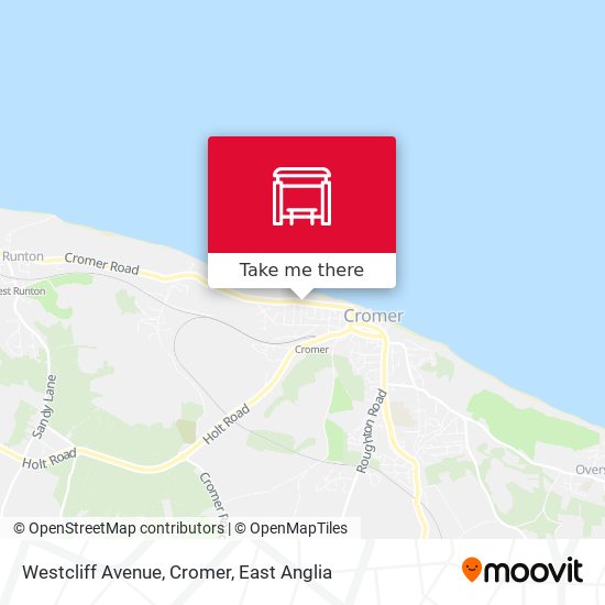 Westcliff Avenue, Cromer map