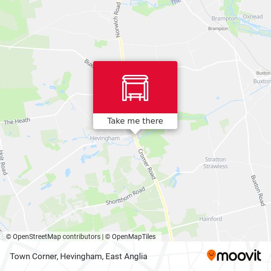 Town Corner, Hevingham map
