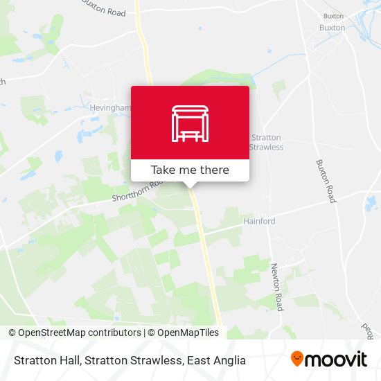 Stratton Hall, Stratton Strawless map