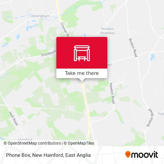 Phone Box, New Hainford map