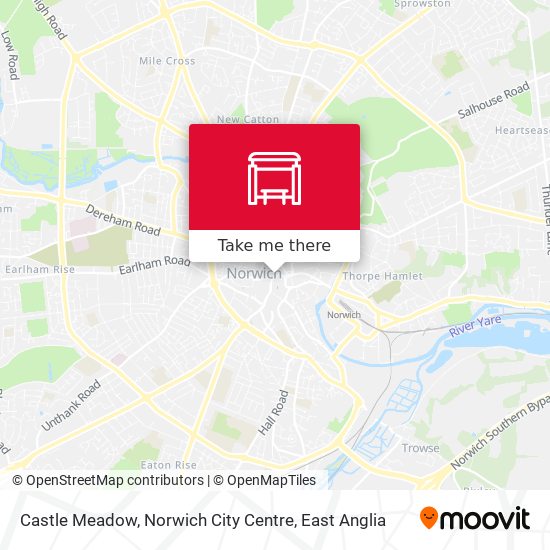 Castle Meadow, Norwich City Centre map