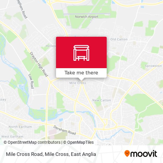 Mile Cross Road, Mile Cross map