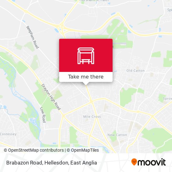 Brabazon Road, Hellesdon map