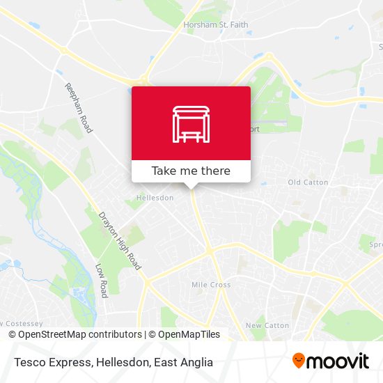 Tesco Express, Hellesdon map