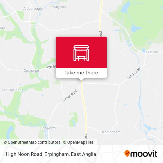 High Noon Road, Erpingham map