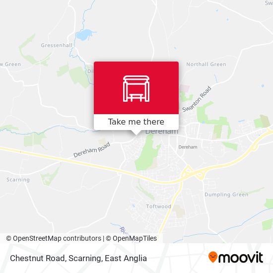 Chestnut Road, Scarning map