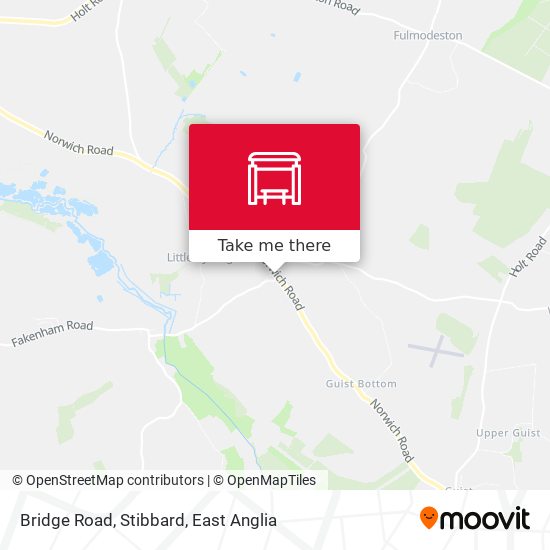 Bridge Road, Stibbard map