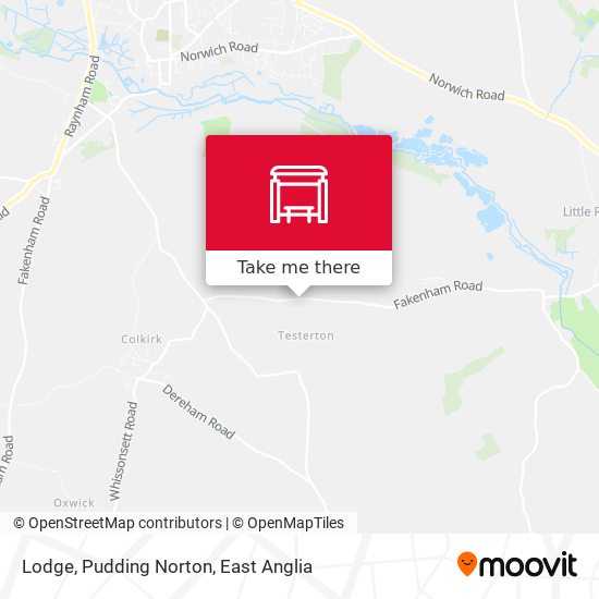 Lodge, Pudding Norton map