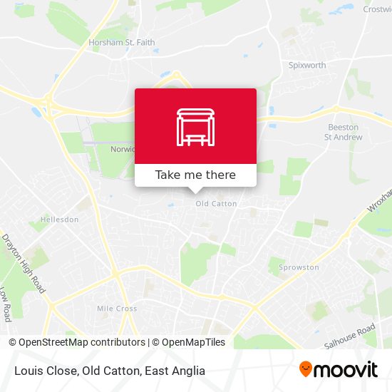 Louis Close, Old Catton map