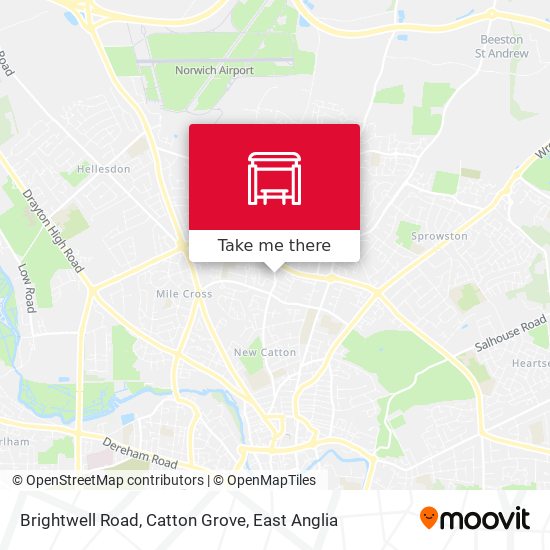 Brightwell Road, Catton Grove map