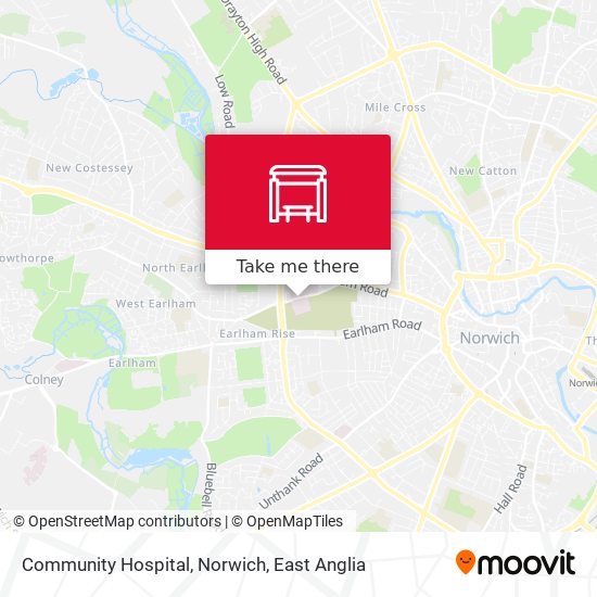 Community Hospital, Norwich map