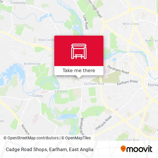Cadge Road Shops, Earlham map