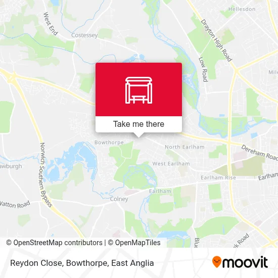 Reydon Close, Bowthorpe map