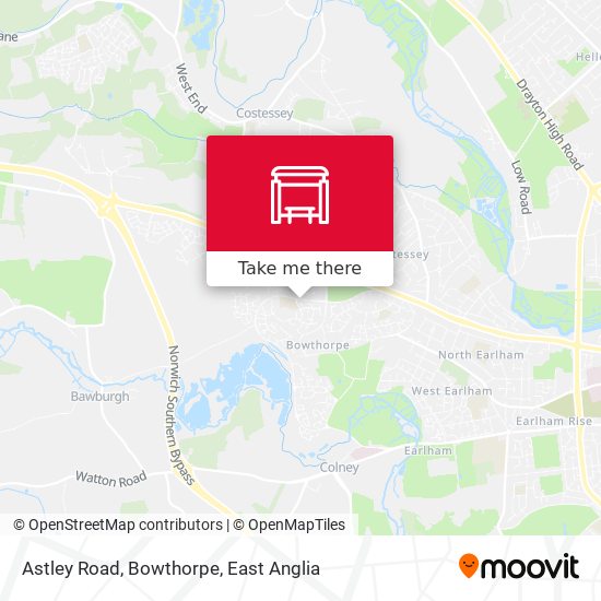 Astley Road, Bowthorpe map